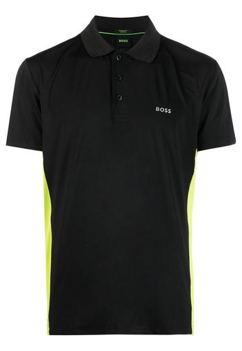 BOSS colour- block polo shirt - Schwarz