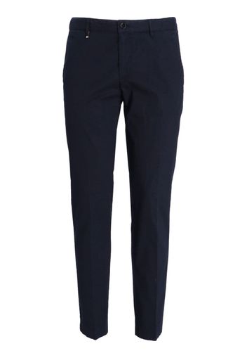 BOSS slim-cut organic cotton trousers - Schwarz