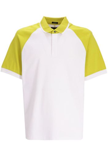 BOSS colour-block cotton polo shirt - Braun