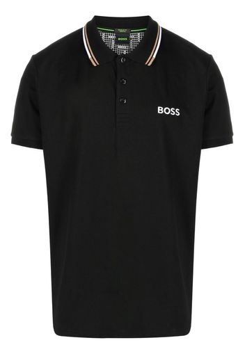 BOSS Poloshirt mit Logo-Stickerei - Schwarz