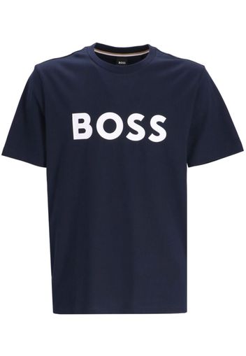 BOSS T-Shirt mit Logo-Print - Blau