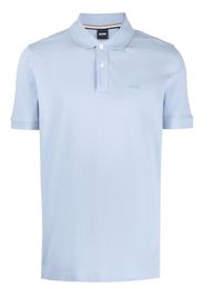 BOSS debossed-logo cotton T-shirt - Blau