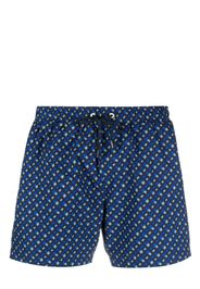 BOSS all-over logo-print swim shorts - Blau