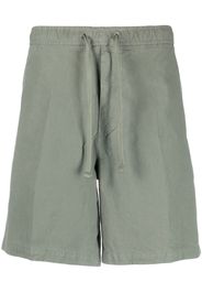 BOSS logo-patch drawstring cotton shorts - Grün