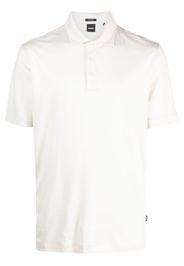 BOSS logo-patch short-sleeved polo shirt - Nude