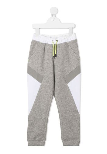 BOSS Kidswear Jogginghose in Colour-Block-Optik - Grau