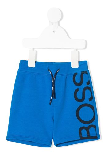 BOSS Kidswear Joggingshorts mit Logo-Print - Blau