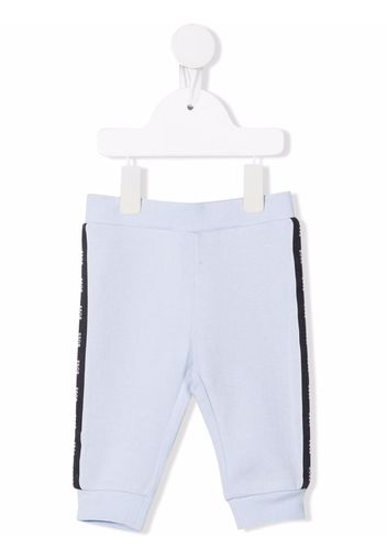 BOSS Kidswear Leggings mit Logo-Print - Blau