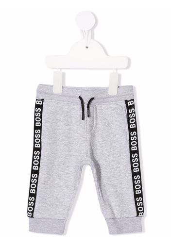BOSS Kidswear Hose mit Logo-Streifen - Grau