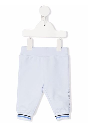 BOSS Kidswear logo-print cotton track trousers - Blau