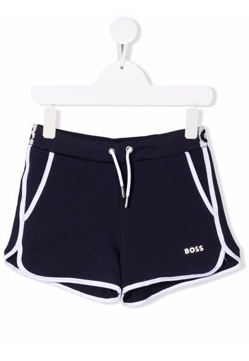 BOSS Kidswear Shorts mit Logo-Bund - Blau