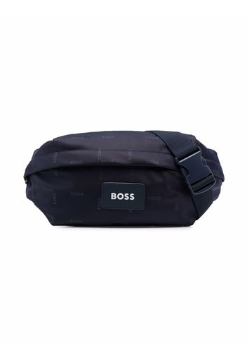 BOSS Kidswear Gürteltasche mit Logo-Patch - Blau
