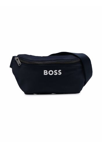 BOSS Kidswear Gürteltasche mit Logo-Print - Blau