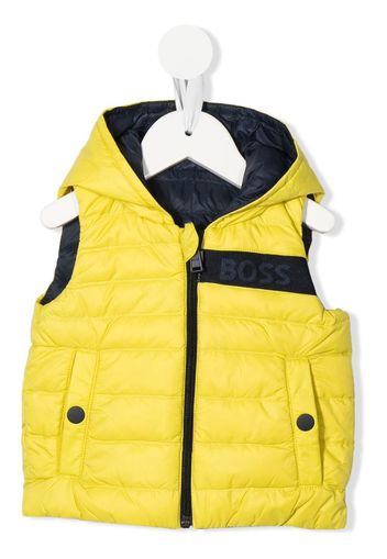 BOSS Kidswear padded puffer gilet - Gelb