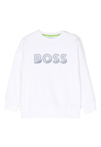 BOSS Kidswear logo-print sweatshirt - Weiß