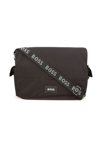 BOSS Kidswear logo-patch changing bag - Schwarz