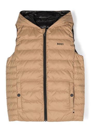 BOSS Kidswear Wendbare Steppweste - Braun