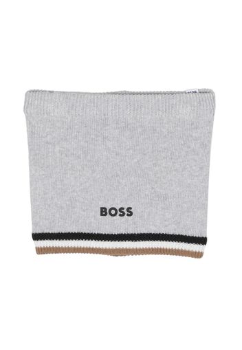 BOSS Kidswear Schal mit Logo-Prägung - Grau