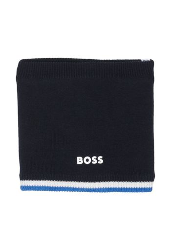 BOSS Kidswear Schal mit Logo-Prägung - Blau