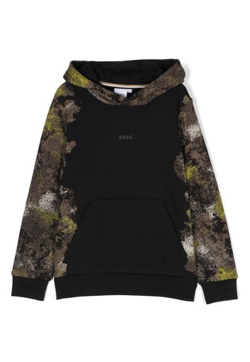 BOSS Kidswear Hoodie mit Camouflage-Print - Schwarz