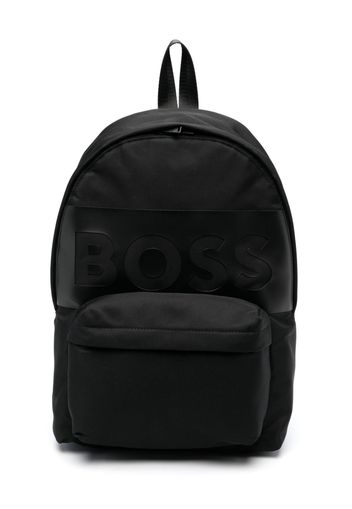 BOSS Kidswear embossed-logo backpack - Schwarz