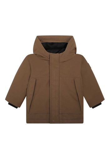 BOSS Kidswear concealed fastening coat - Braun