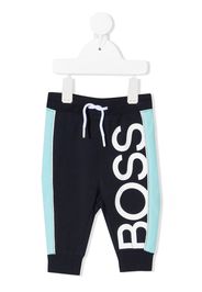 BOSS Kidswear Sporthose mit Logo-Print - Blau