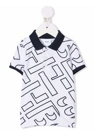 BOSS Kidswear Poloshirt mit Logo-Print - Weiß