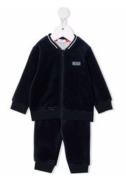 BOSS Kidswear logo two-piece tracksuit set - Blau