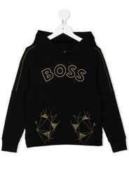 BOSS Kidswear logo-print hoodie - Schwarz