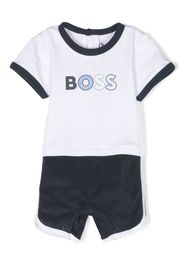 BOSS Kidswear logo-print babygrow set - Blau