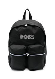 BOSS Kidswear logo-print backpack - Schwarz