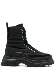 Both Gao logo-tape combat boots - Schwarz