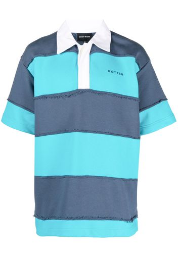 Botter striped short-sleeve polo shirt - Blau