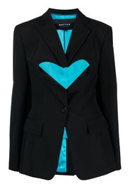 Botter heart cut-out blazer - Schwarz