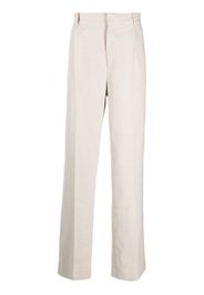 Botter straight-leg cotton-linen blend trousers - Nude