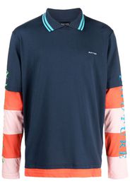 Botter layered-effect logo-embroidered T-shirt - Blau