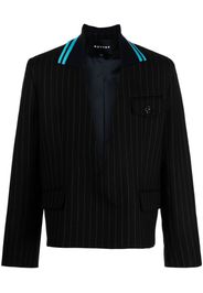 Botter Gestreifte Jacke mit Strickkragen - Schwarz