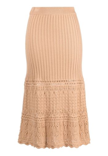 BOUTIQUE MOSCHINO Gestrickter Midirock - Nude