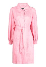 Boutique Moschino belted-waist embroidered dress - Rosa