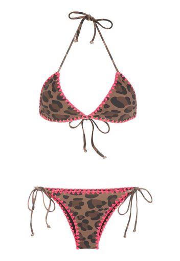 Brigitte Bikini mit Animal-Print - Braun