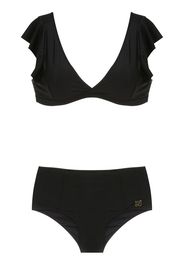 Brigitte Bikini mit Volants - Schwarz