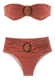 Brigitte Bikini mit Schnallen - Braun