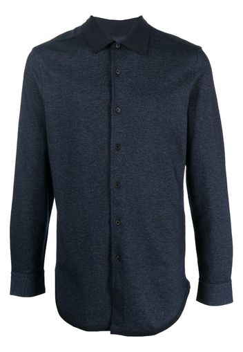 Brioni jersey button-down shirt - Blau