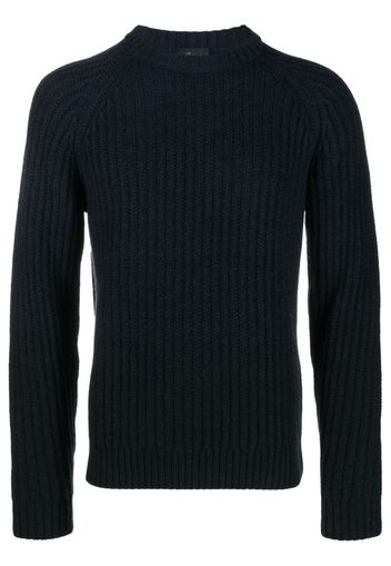 Brioni fisherman's-knit long-sleeved jumper - Schwarz