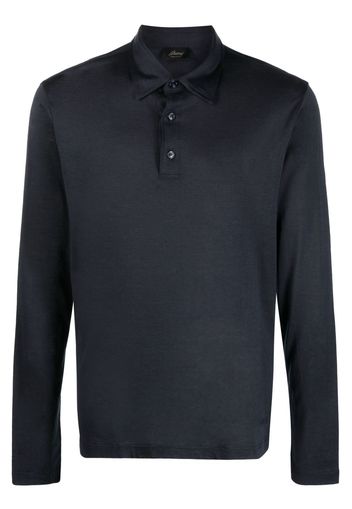 Brioni Log sleeve polo - Blau