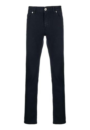 Brioni Tief sitzende Slim-Fit-Jeans - Blau