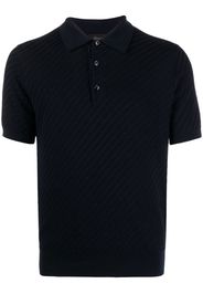 Brioni waffle-knit polo shirt - Blau