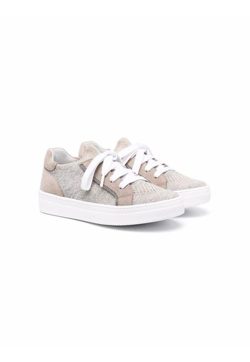 Brunello Cucinelli Kids Sneakers mit Schnürung - Nude