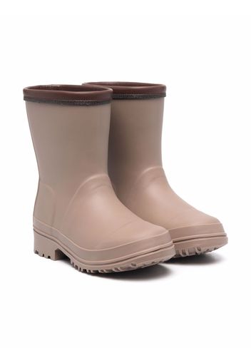 Brunello Cucinelli Kids Gummistiefel mit Verzierung - Nude